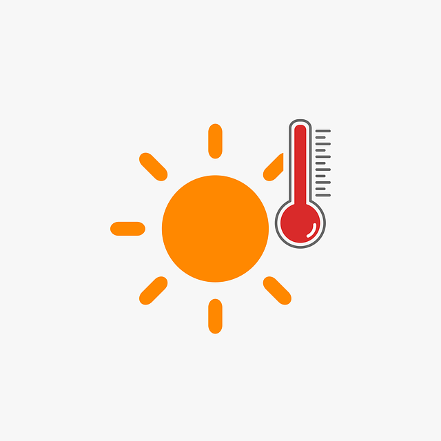 Sun with red thermometer